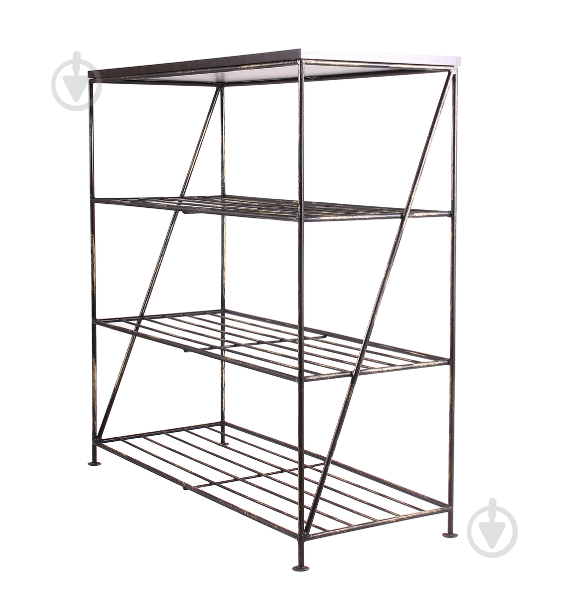 Тумба для взуття Метал Арт "Верде" 350x870 мм чорний - фото 2