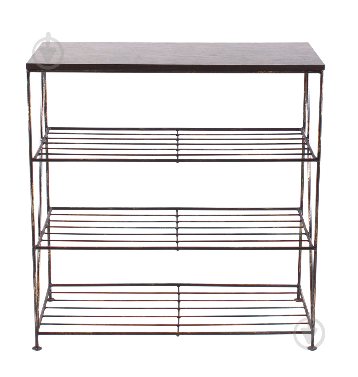 Тумба для взуття Метал Арт "Верде" 350x870 мм чорний - фото 1