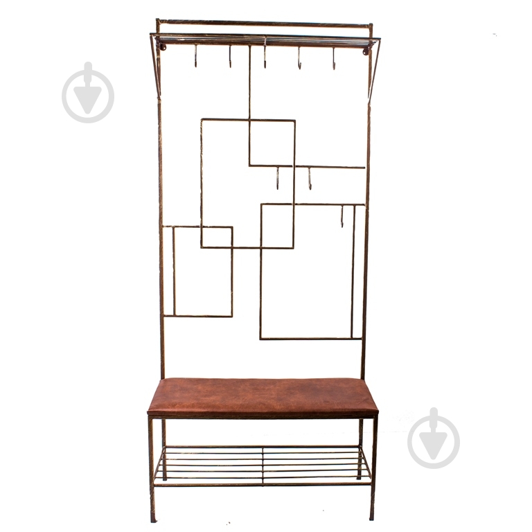 Вешалка для одежды Метал Арт Мадрид 900х400х2000 мм коричневый - фото 1