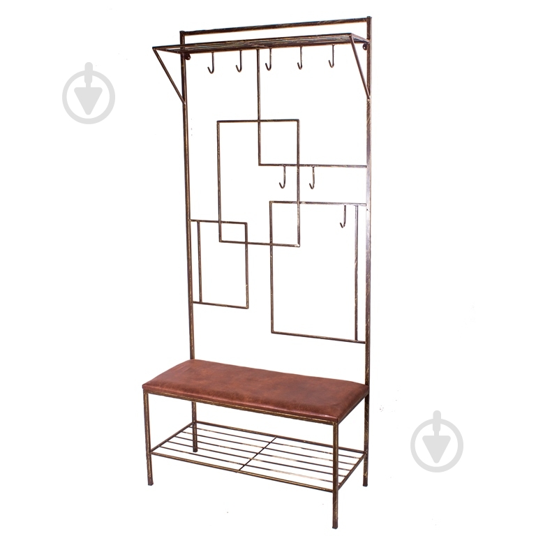 Вешалка для одежды Метал Арт Мадрид 900х400х2000 мм коричневый - фото 2