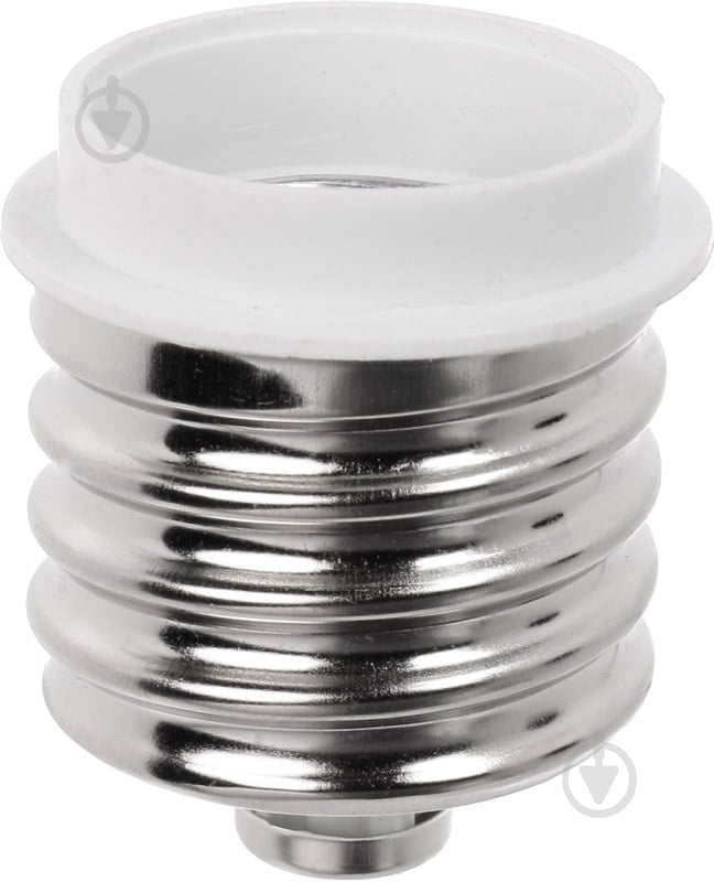 Патрон-перехідник Е40-Е27 E.NEXT E27 пластик білий s9100020 - фото 1