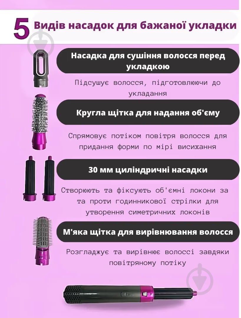 Стайлер Inspire для волос WT-618 5 в 1 - фото 5