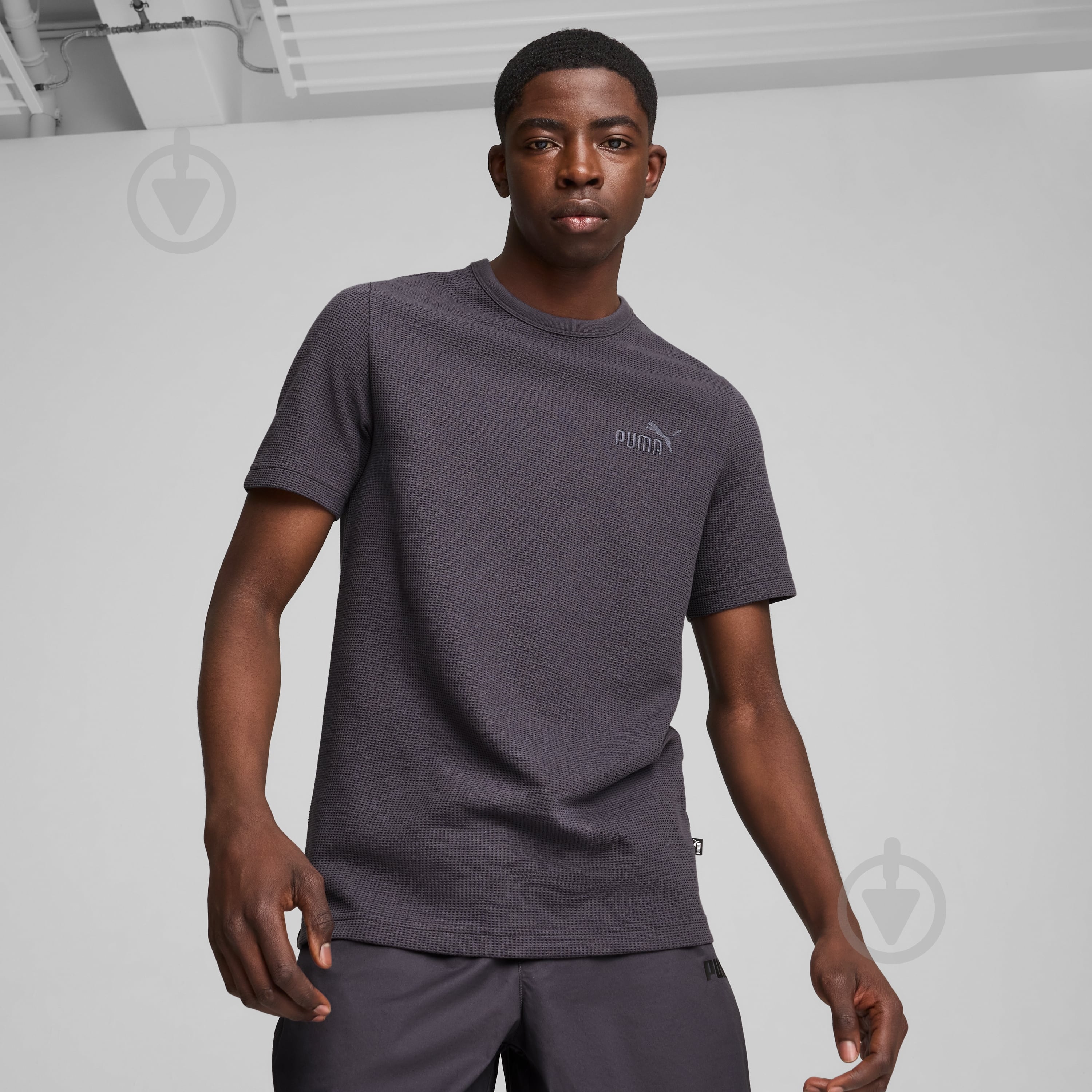 Футболка Puma ESS ELEVATED WAFFLE TEE 68188769 р.2XL сірий - фото 3