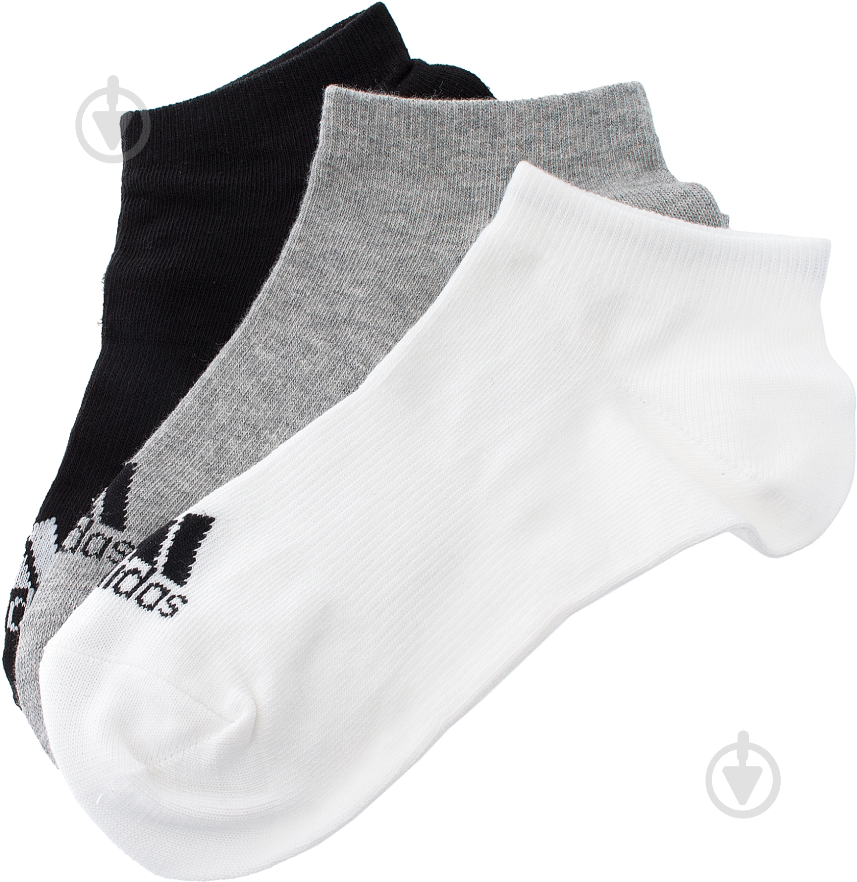Носки Adidas AA2313 р.43-46 черный/белый/серый 3 шт. - фото 2