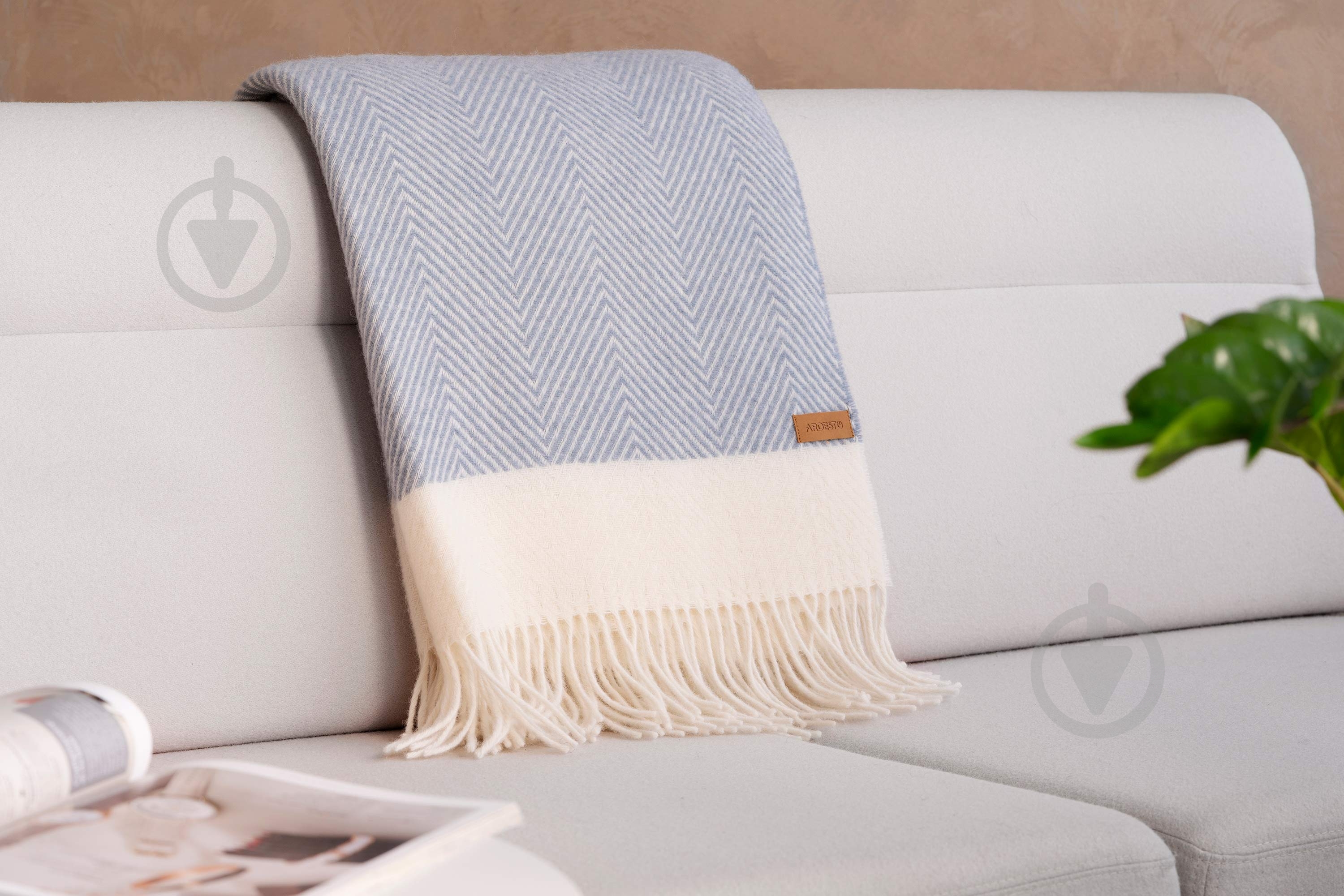 Плед Leonardo Bianco ART0503LB 140x200 см голубой Ardesto - фото 6