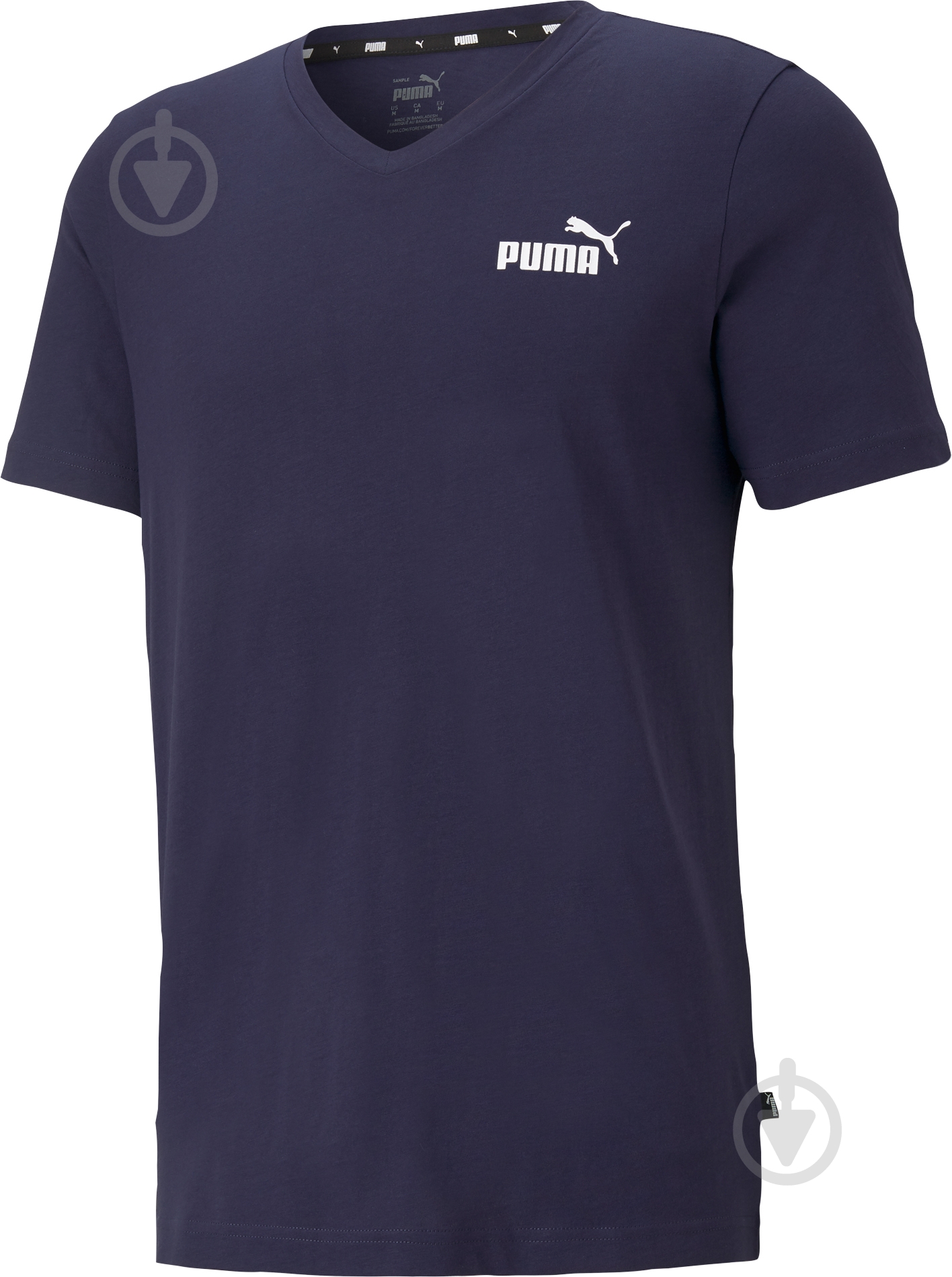 Футболка Puma ESS V NECK TEE 58673706 р.M синий - фото 1