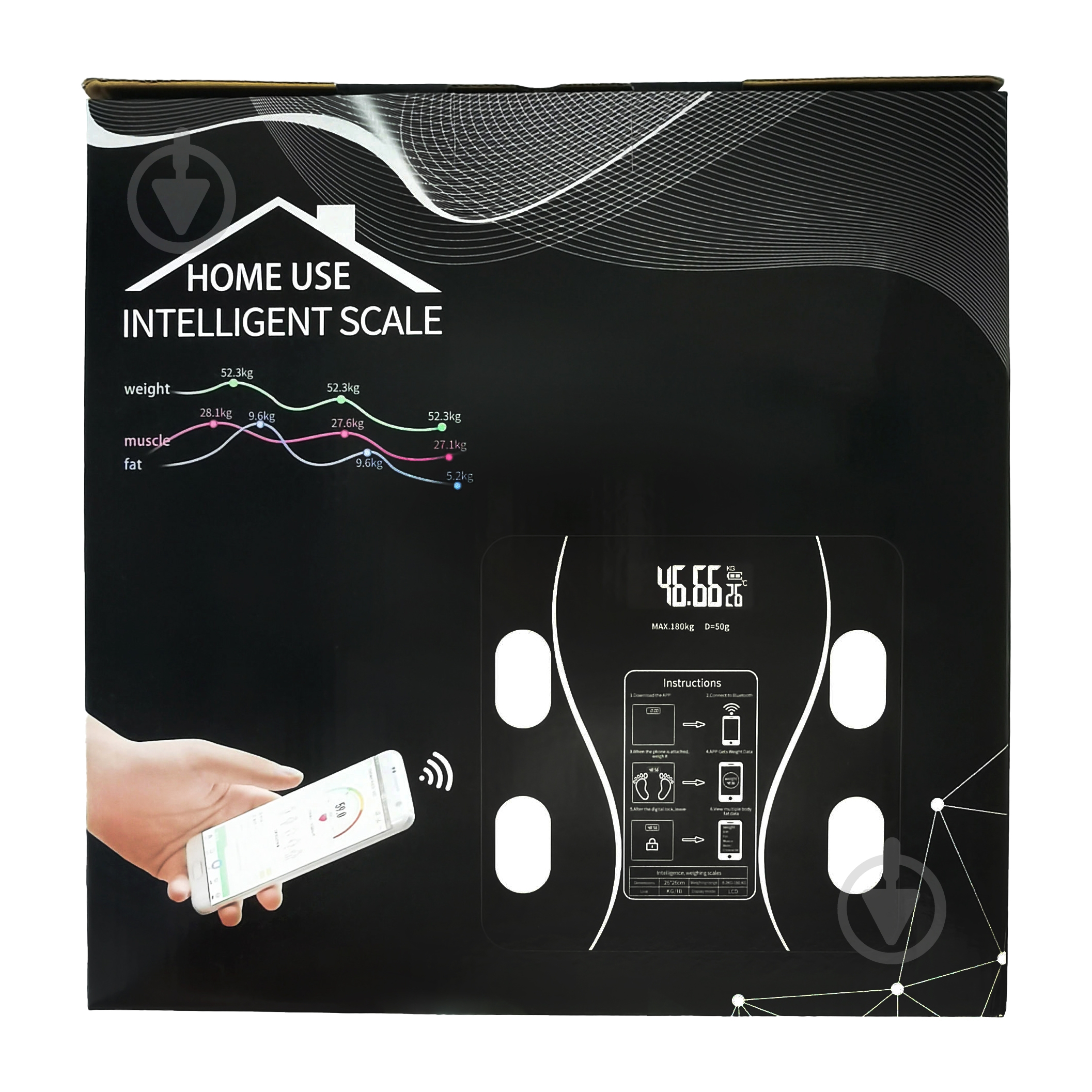 Смарт-ваги Scale one scl-001bl - фото 3