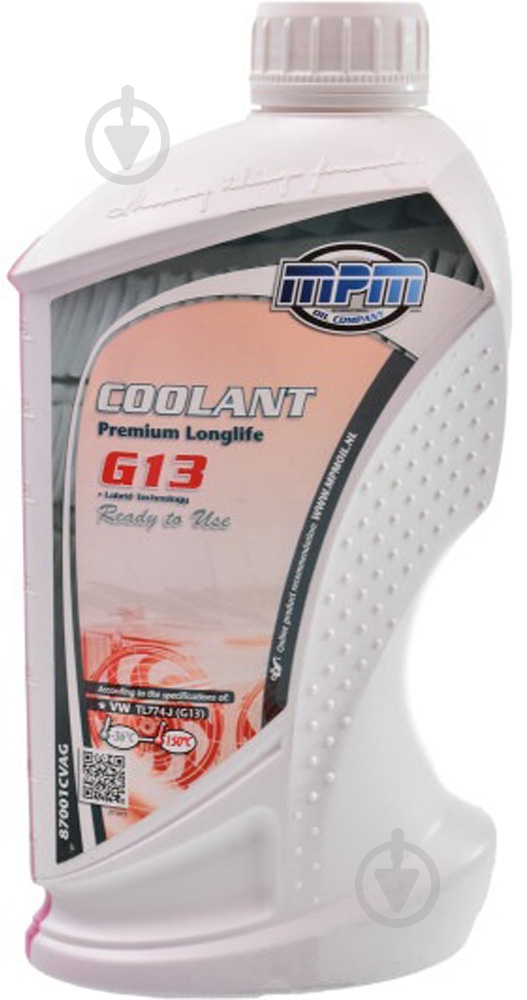 Антифриз MPM OIL Premium Longlife G13 від -40 до +110 готовий 1 л червоний (87001CVAG) - фото 1 Антифриз MPM OIL Premium Longlife G13 від -40 до +110 готовий 1 л червоний (87001CVAG) - фото 1