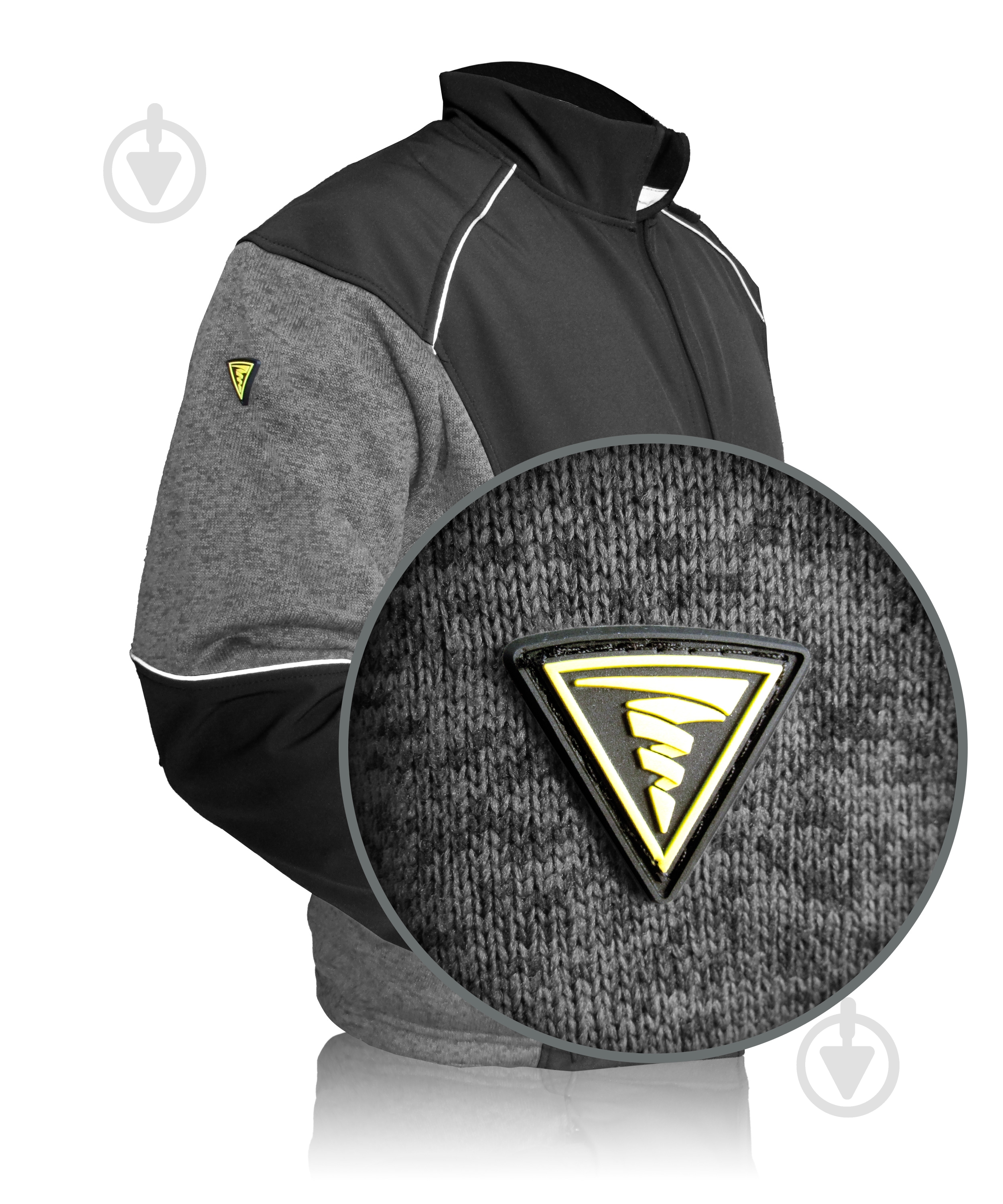 Куртка TORNADO Софтшелл р. L рост 5-6 34123-11-1-50-5 черный с серым - фото 3 Куртка TORNADO Софтшелл р. L рост 5-6 34123-11-1-50-5 черный с серым - фото 3