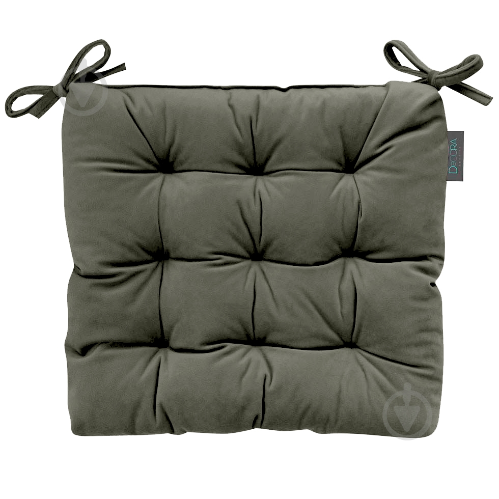 Подушка на стул VELOUR оливковая DECORA - фото 1