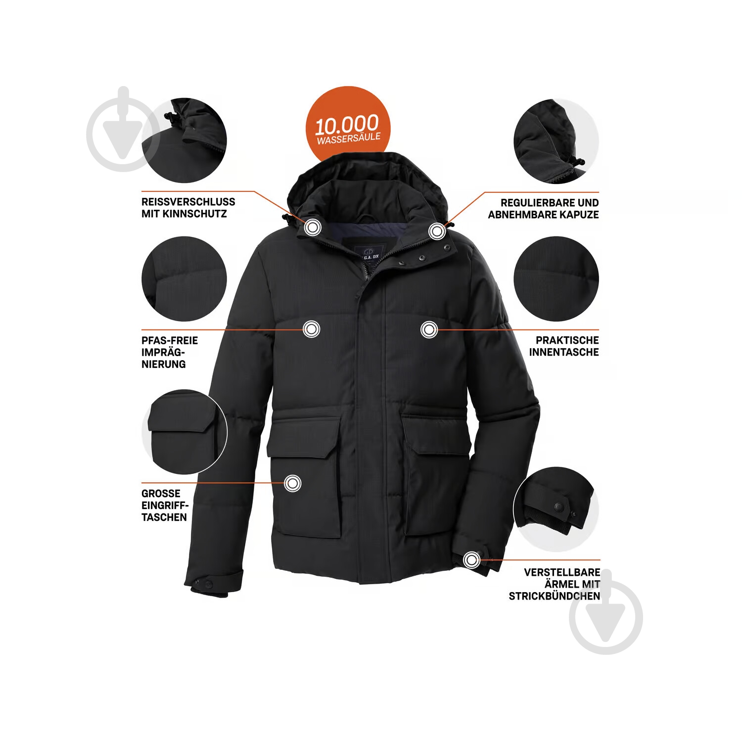 ᐉ Куртка Killtec GW 26 MN QLTD JCKT 43518-200 р.2XL чорна • Краща