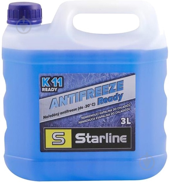 Антифриз STARLINE Ready G11 від -30 до +40 готовий 3 л синій (NA K11READY-3) - фото 1