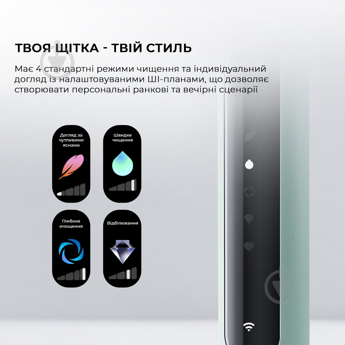 Электрическая зубная щетка Oclean X Pro 20 Set Electric Toothbrush Black - фото 12 Электрическая зубная щетка Oclean X Pro 20 Set Electric Toothbrush Black - фото 12