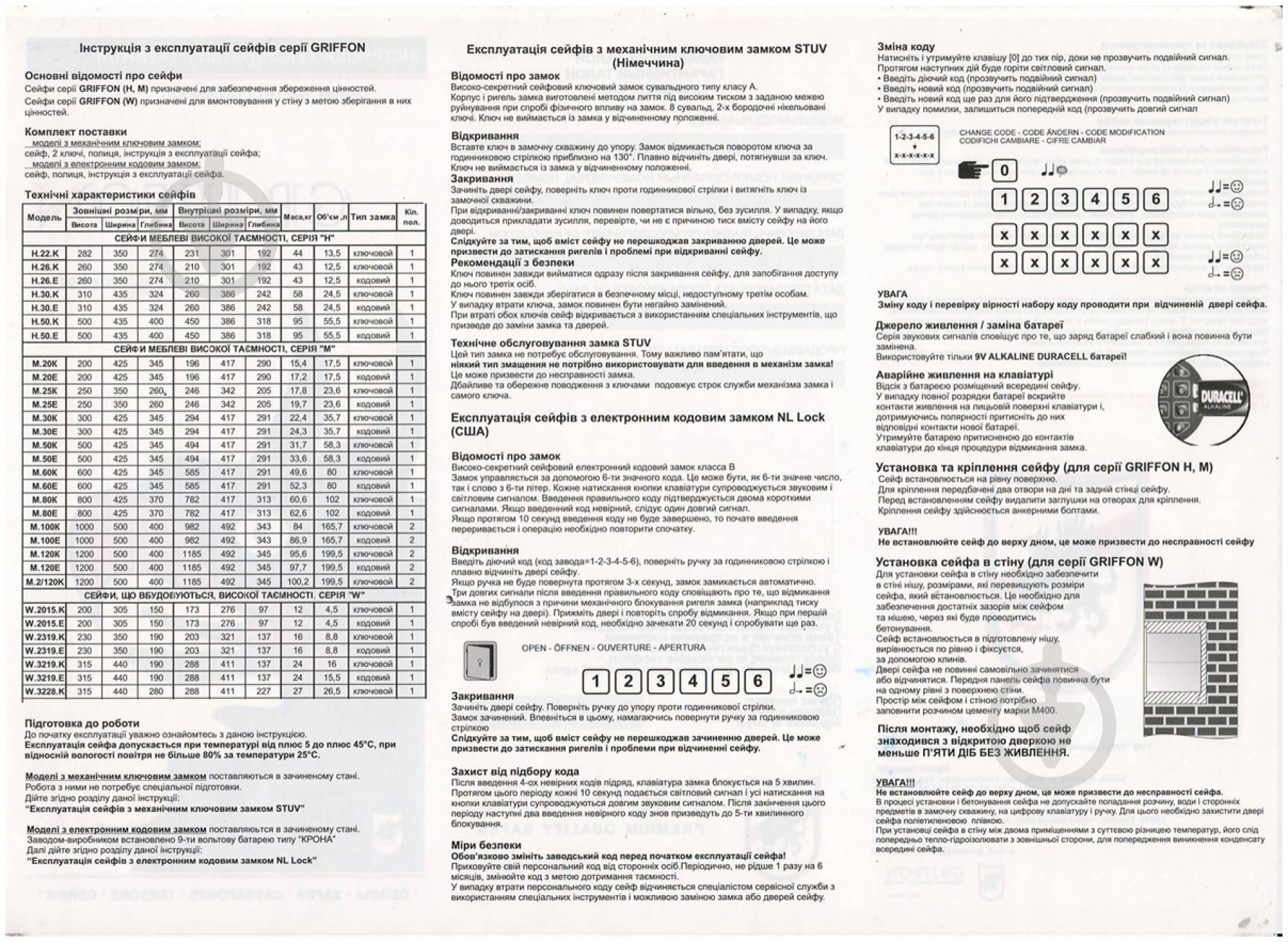 Сейф стінний Griffon W.2319.Е - фото 10