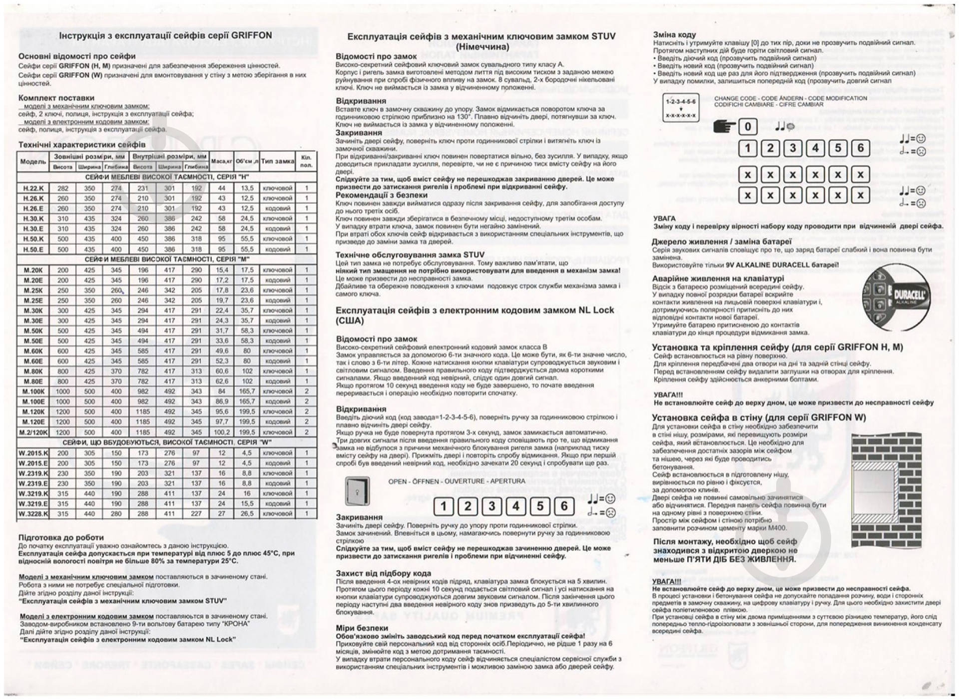 Сейф стенной Griffon W.3219.К - фото 10