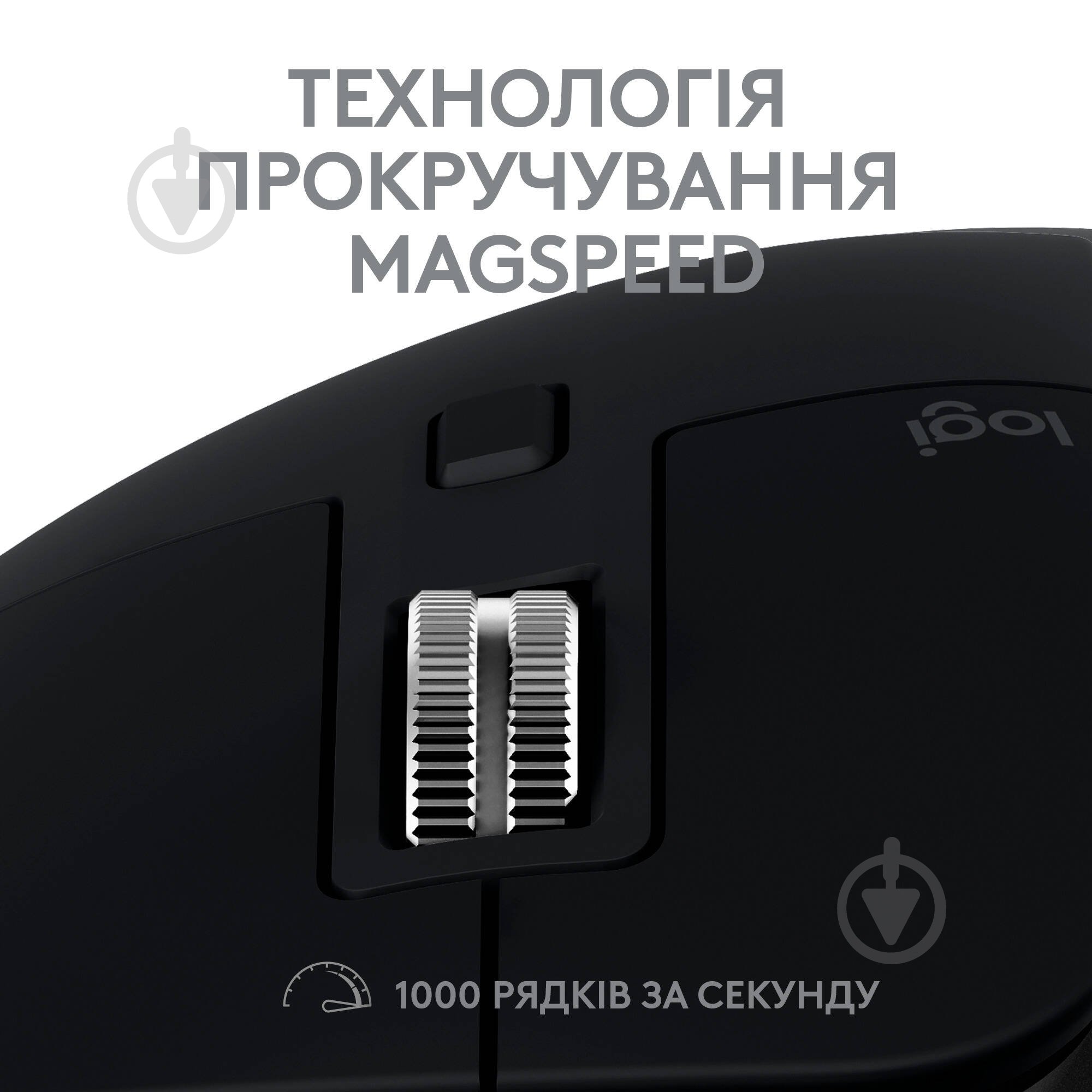 Мишка Logitech MX Master 3S For Mac Performance Wireless Mouse space grey (L910-006571) - фото 5 Мишка Logitech MX Master 3S For Mac Performance Wireless Mouse space grey (L910-006571) - фото 5