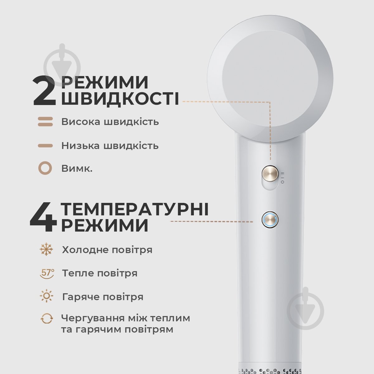 Фен MOVA Turbo White - фото 6 Фен MOVA Turbo White - фото 6