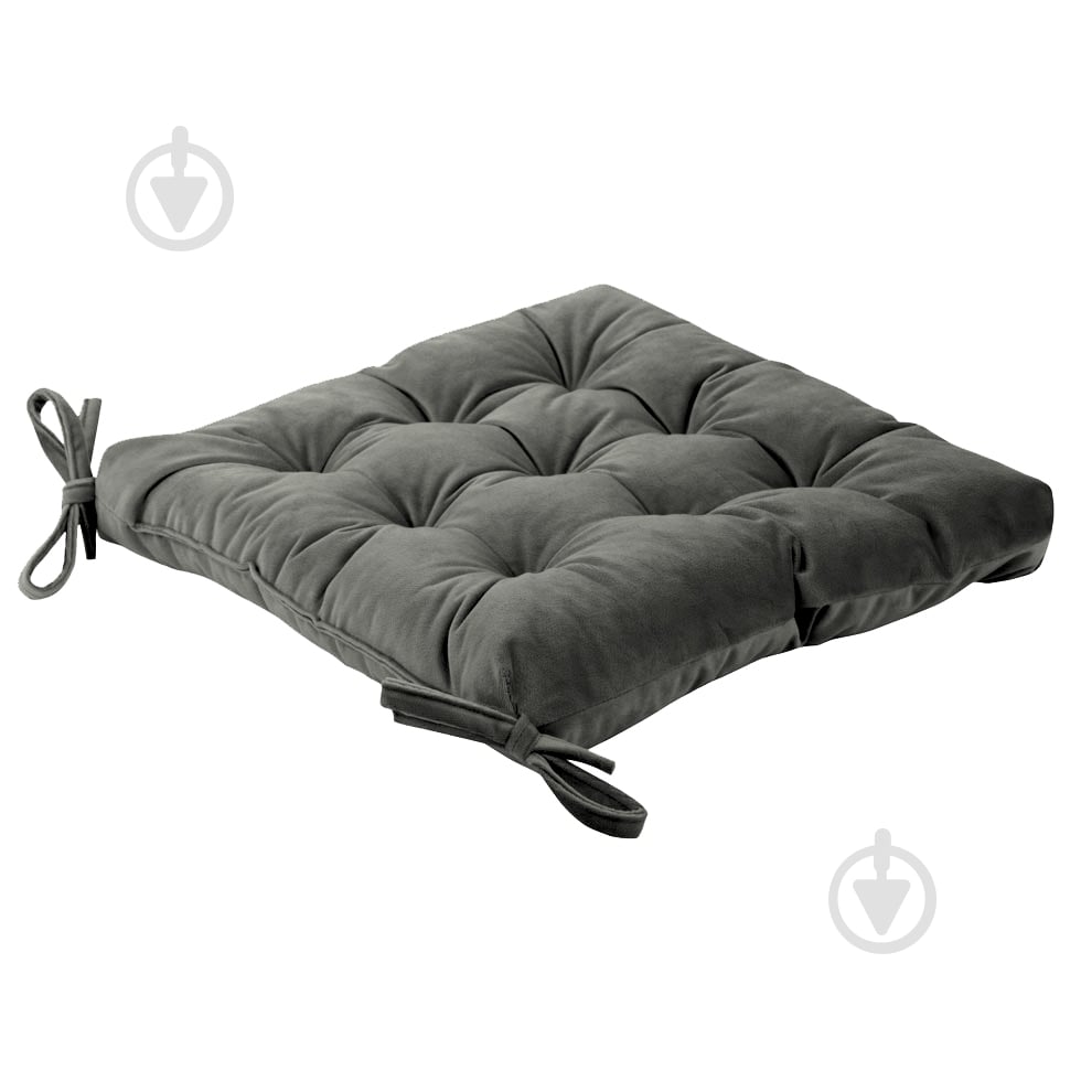 Подушка на стул VELOUR серая DECORA - фото 2