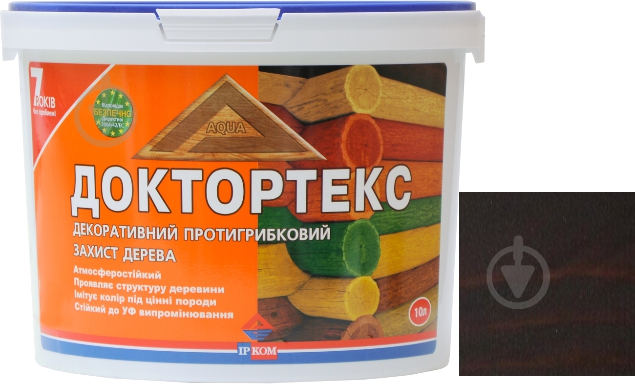 Лазурь ІРКОМ Доктортекс ИР-013 палисандр шелковистый мат 10 л - фото 5