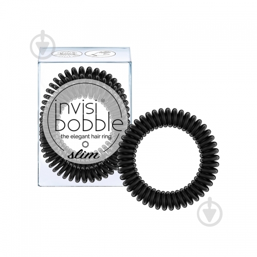 Резинка для волосся Invisibobble Slim True Black 3 шт. - фото 1