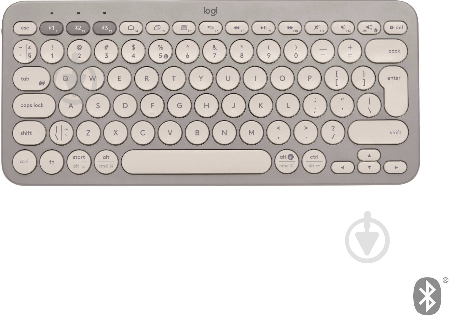 Клавиатура Logitech K380 Multi-Device Bluetooth Keyboard US (L920-011165) sand - фото 1