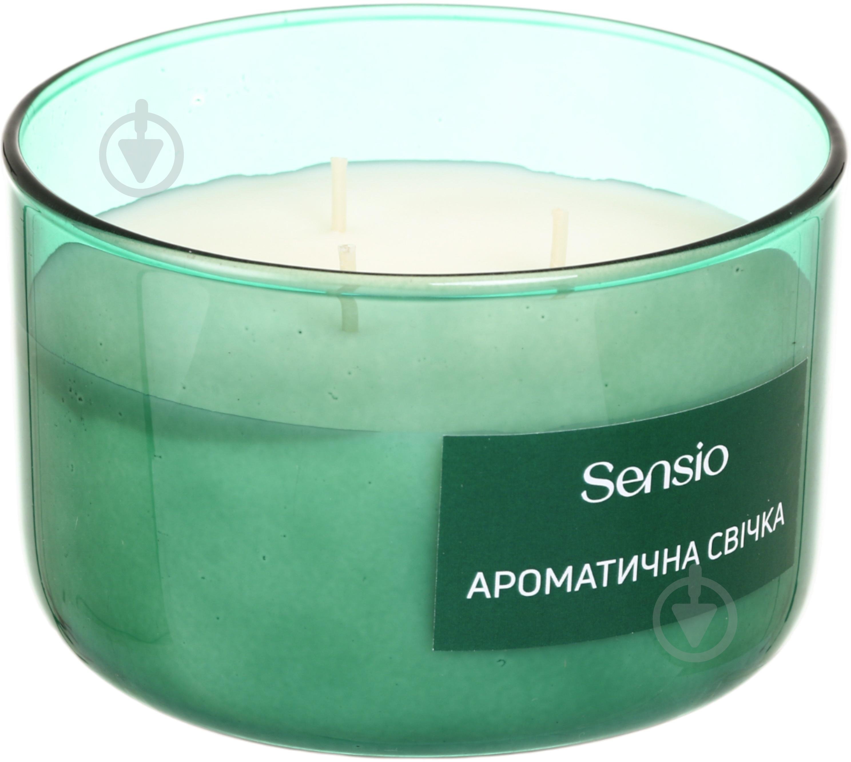 Свеча ароматическая Sensio Merry Glow зеленая - фото 3