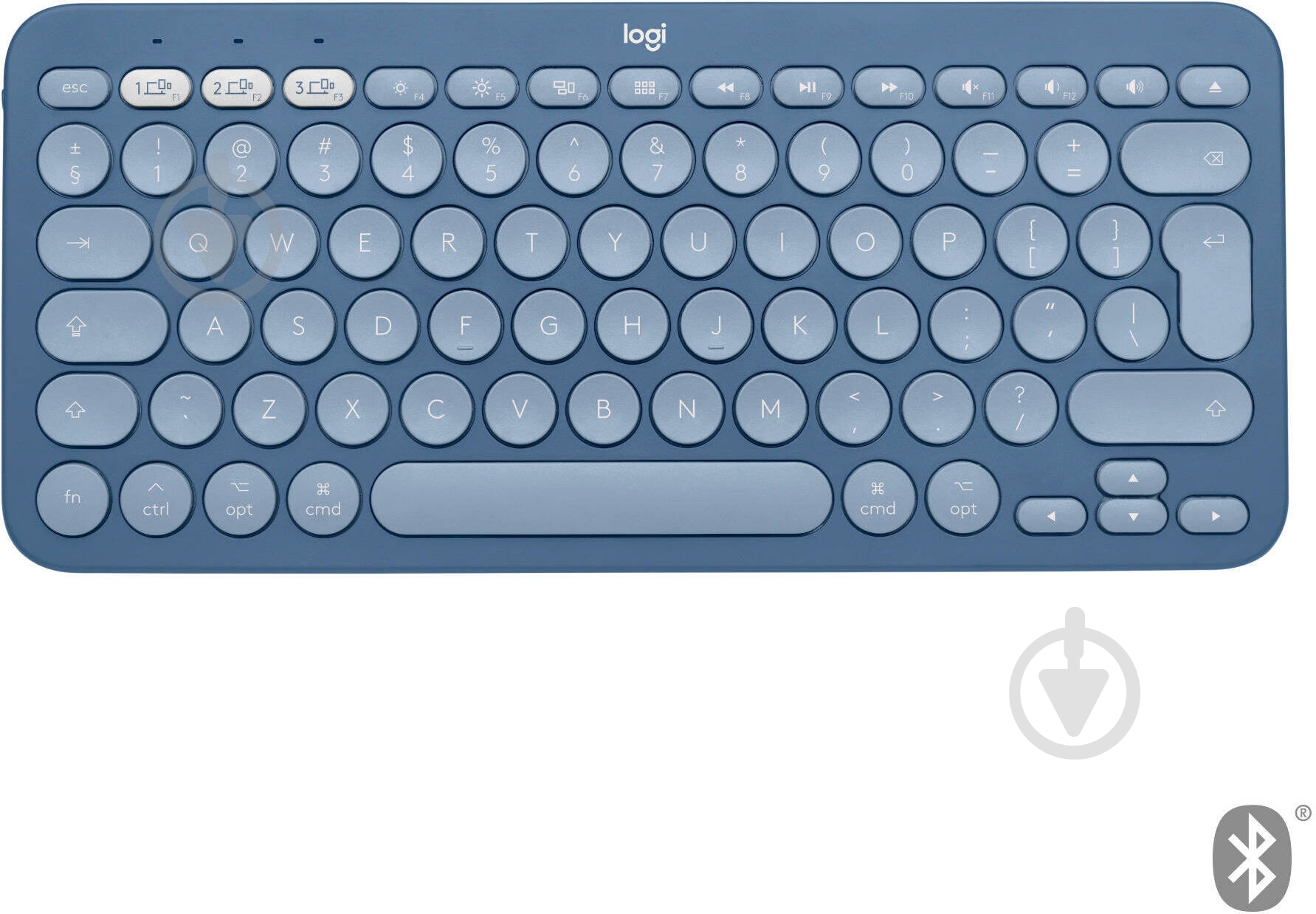 Клавиатура Logitech K380 for MAC Multi-Device Bluetooth Keyboard (L920-011180) blueberry - фото 1