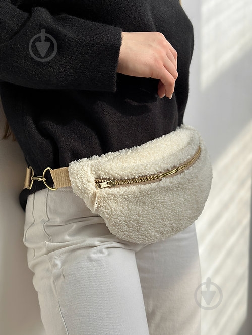 Сумка-бананка MISO accessory Teddy маленькая белый - фото 2