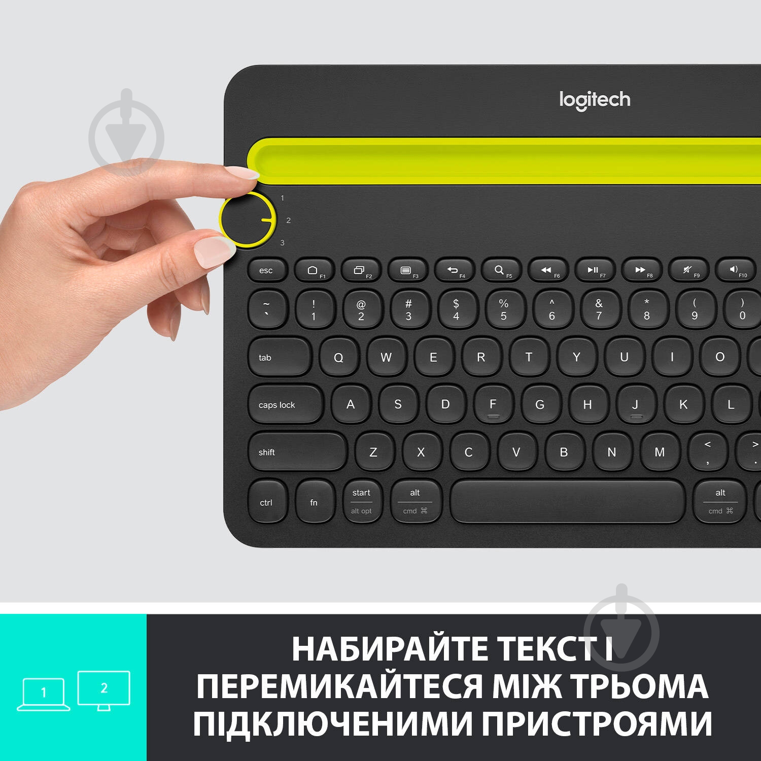 Клавиатура Logitech K480 Bluetooth Multi-Device Keyboard (L920-006366) black - фото 5 Клавиатура Logitech K480 Bluetooth Multi-Device Keyboard (L920-006366) black - фото 5