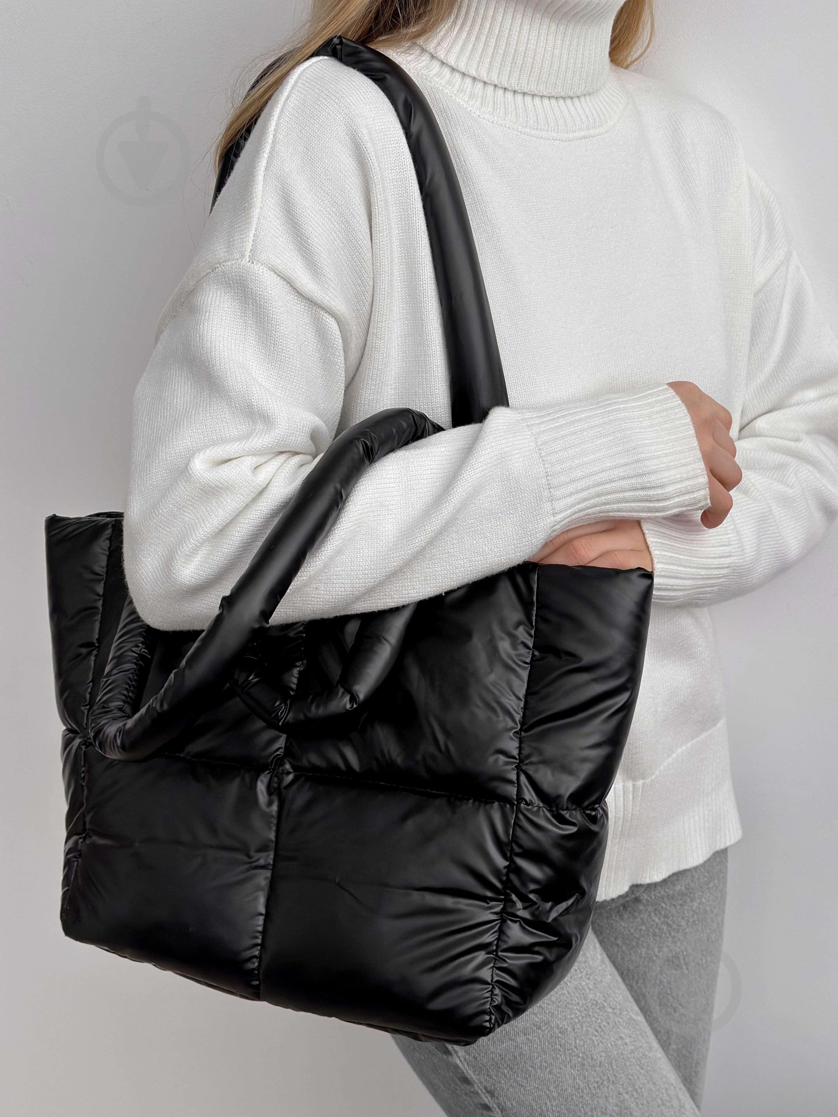 Сумка женская MISO accessory дутая маленькая черный - фото 2