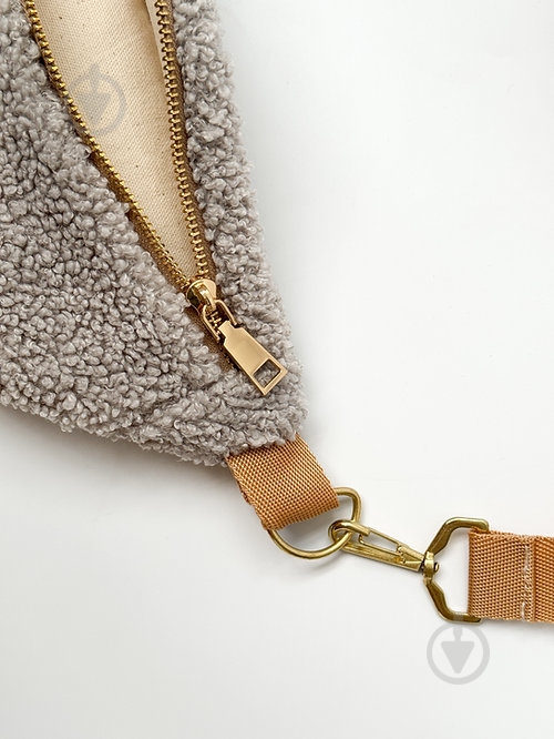 Сумка-бананка MISO accessory Teddy маленькая серый - фото 7 Сумка-бананка MISO accessory Teddy маленькая серый - фото 7