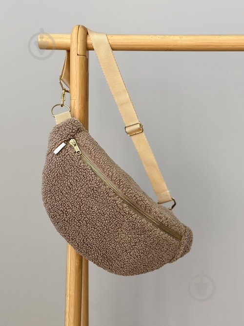 Сумка-бананка MISO accessory Teddy маленькая светло-коричневый - фото 2