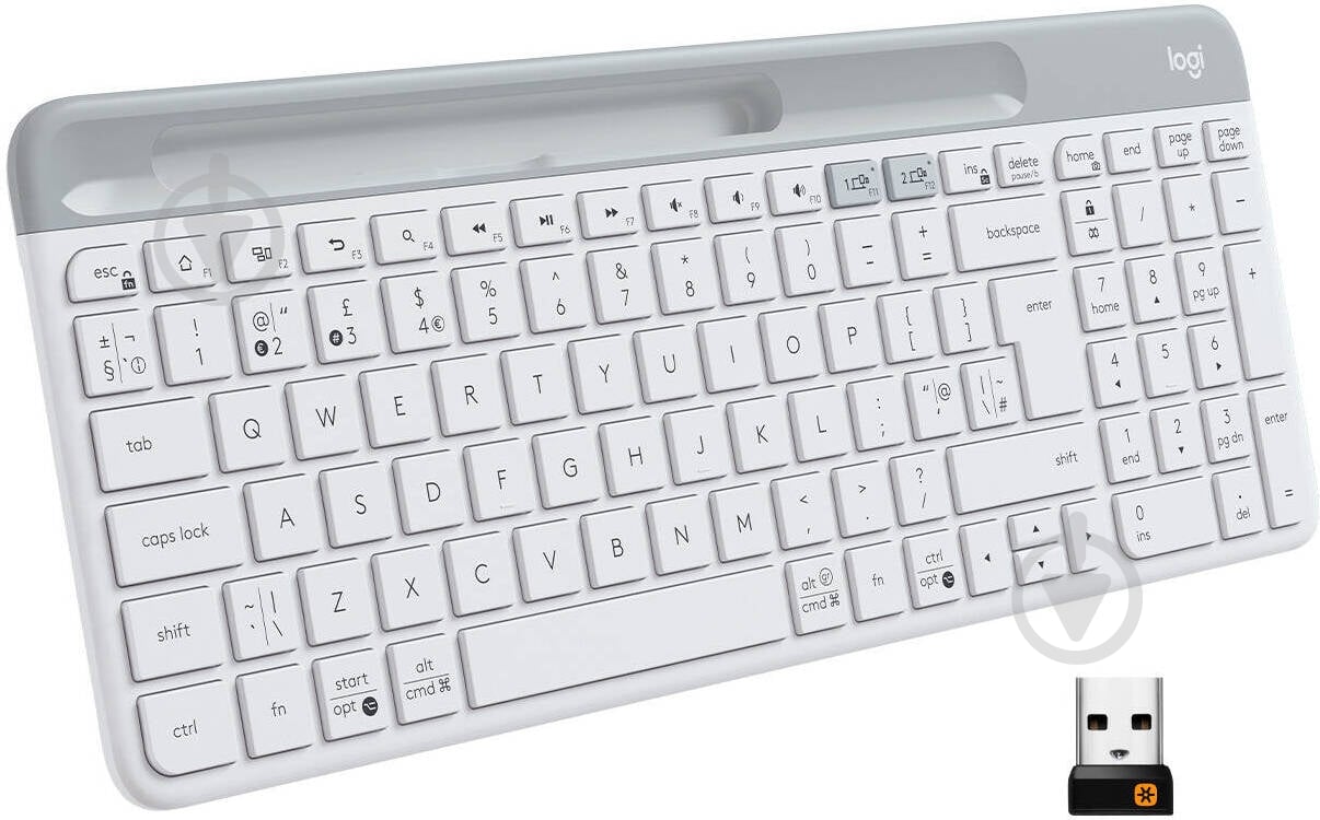 Клавиатура Logitech K580 Slim Multi-Device Bluetooth Keyboard (L920-010623) off-white - фото 1 Клавиатура Logitech K580 Slim Multi-Device Bluetooth Keyboard (L920-010623) off-white - фото 1