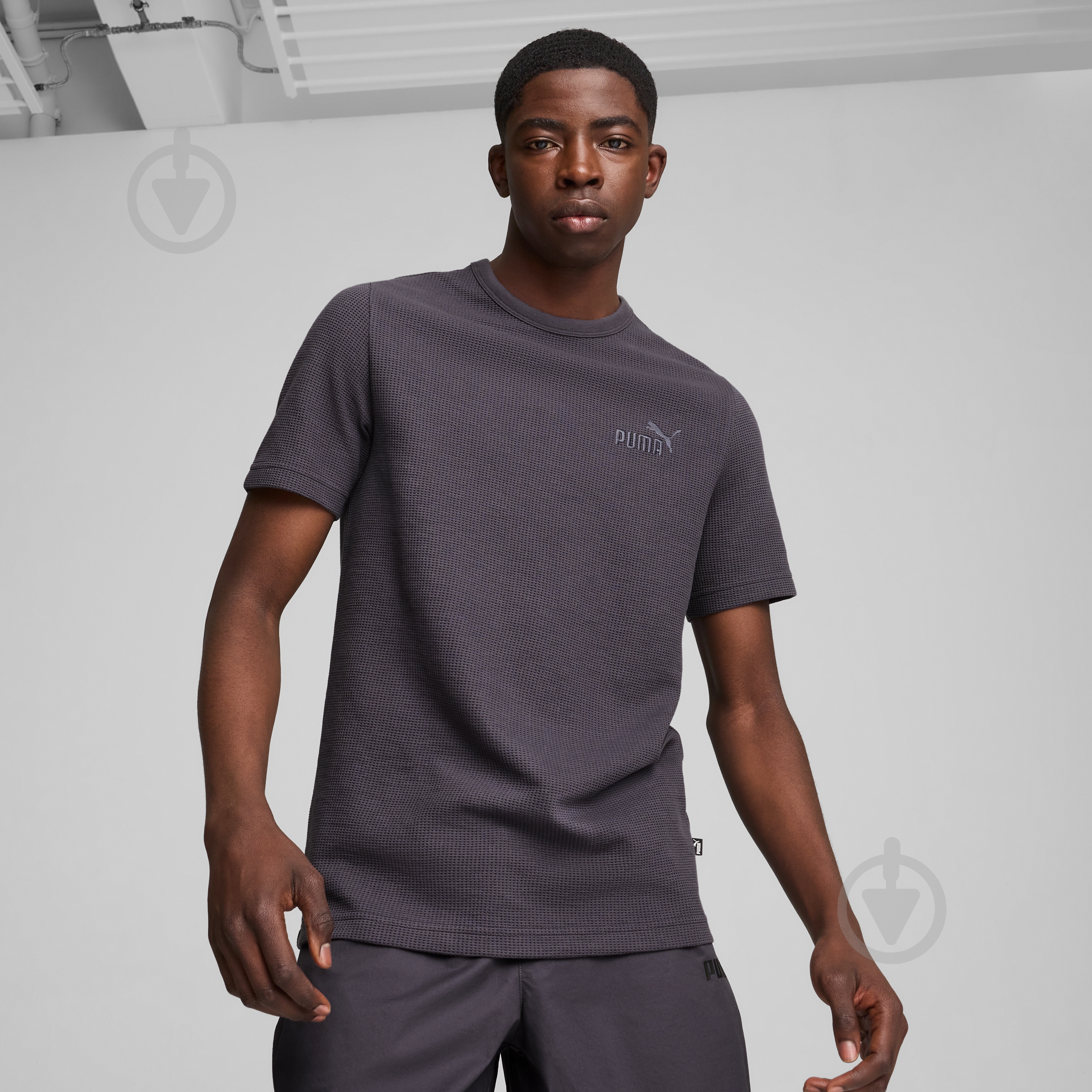 Футболка Puma ESS ELEVATED WAFFLE TEE 68188769 р.L сірий - фото 3