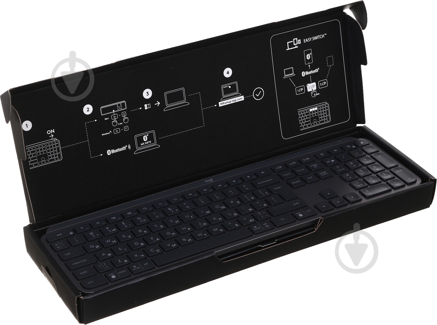Клавиатура Logitech MX Keys Advanced Wireless Illuminated (L920-009415) graphite - фото 9