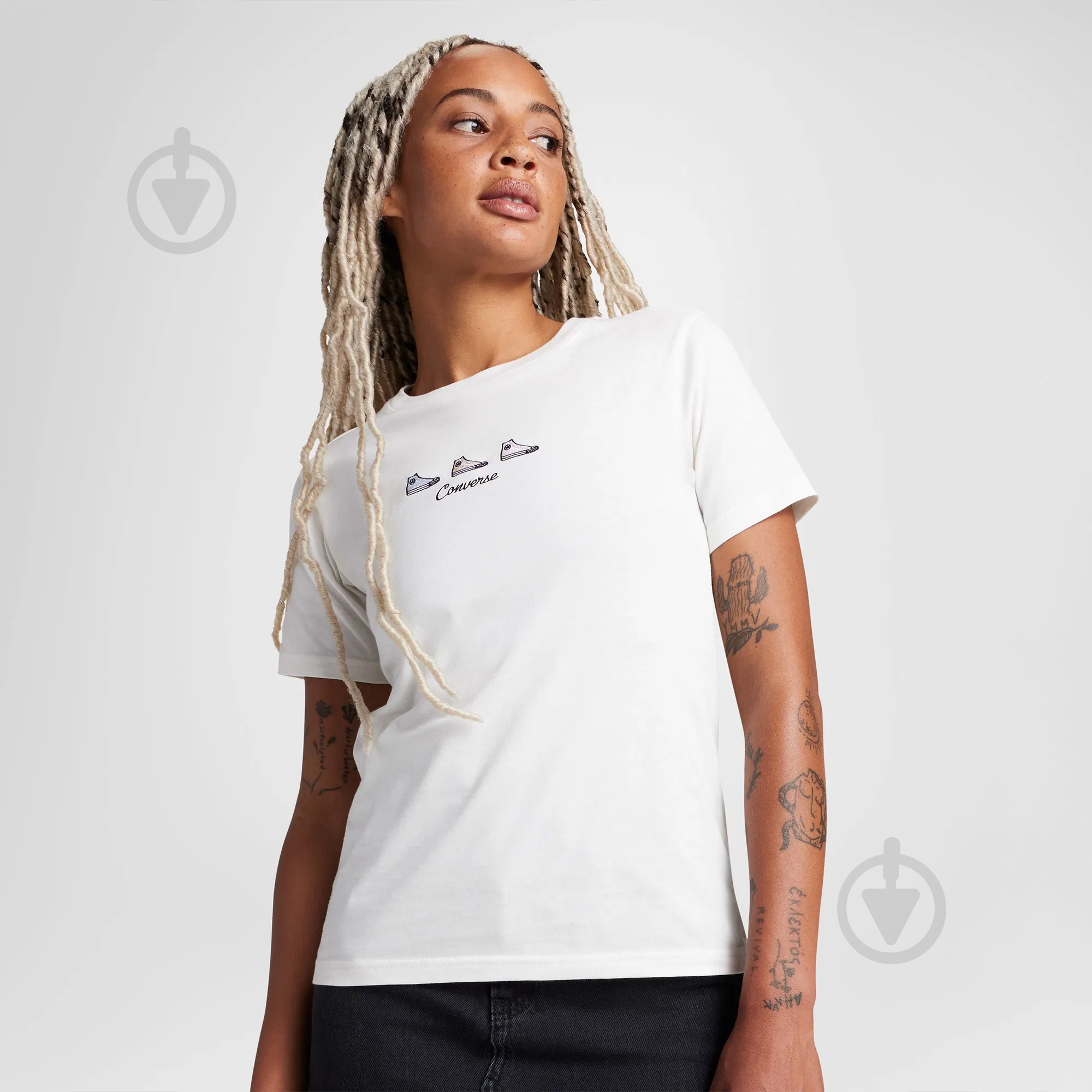 Футболка Converse CHUCK TAYLOR GRAPHIC TEE 10027753-286 р.M белый - фото 1