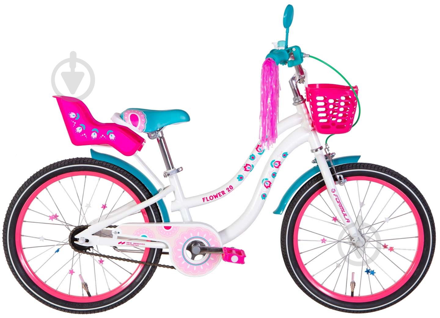Велосипед Formula 20" 10"(25 см) FLOWER PREMIUM OPS-FRK-20-176 - фото 1