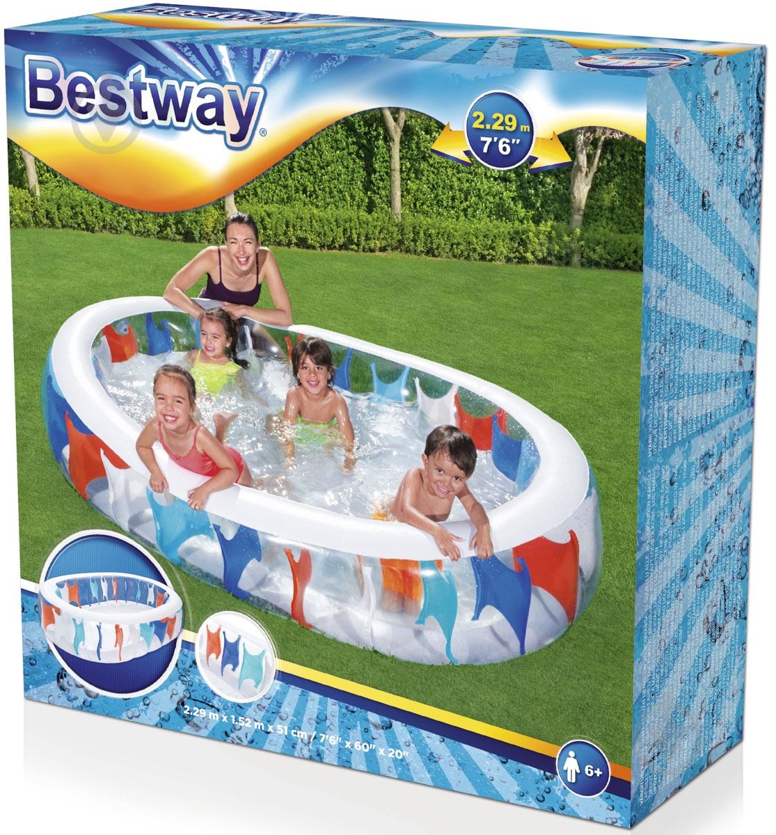 Бассейн надувной Bestway 54066B - фото 8