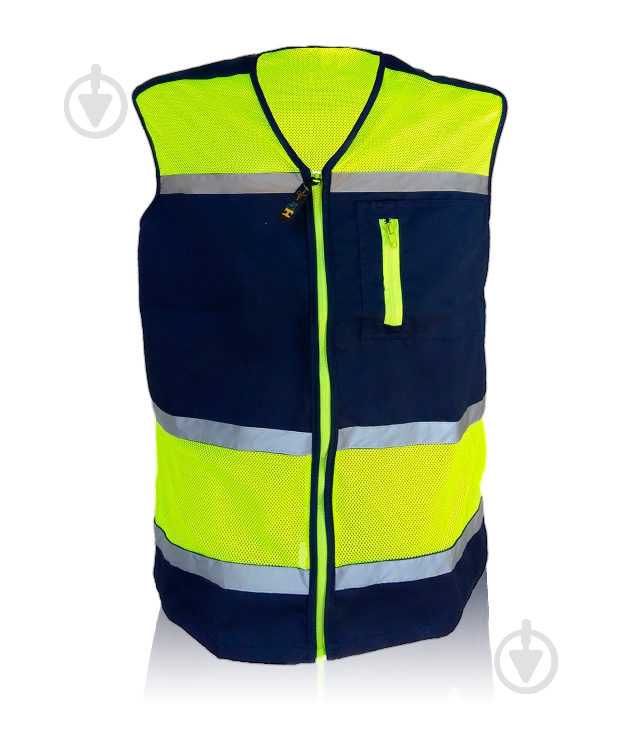 Жилет рабочий TORNADO Дорожник с сеткой и с/о р. XXL рост 3-4 05067-60-3 желтый с синим - фото 1