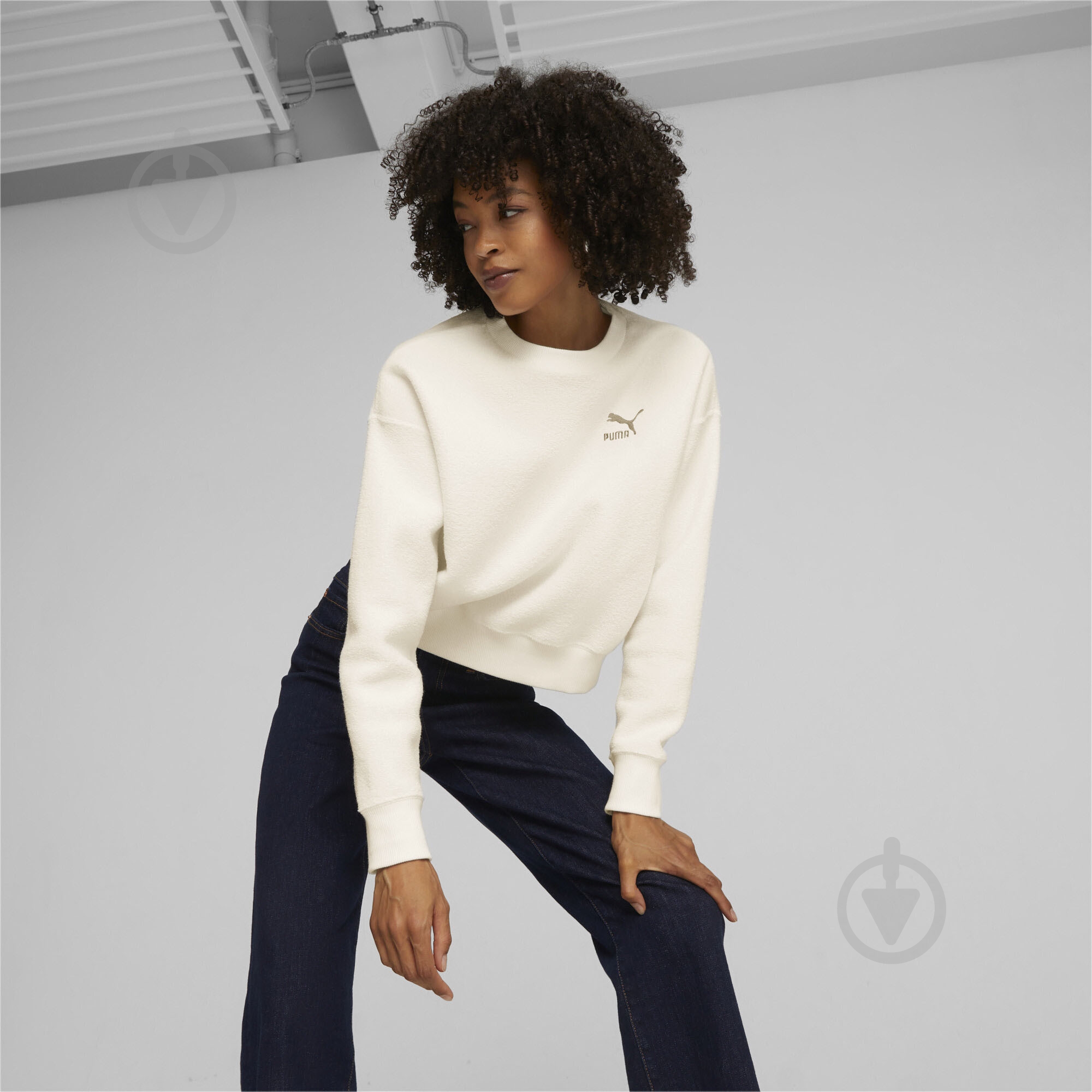 Свитшот Puma CLASSICS FLEECE CREW 62141399 р.L бежевый - фото 3 Свитшот Puma CLASSICS FLEECE CREW 62141399 р.L бежевый - фото 3