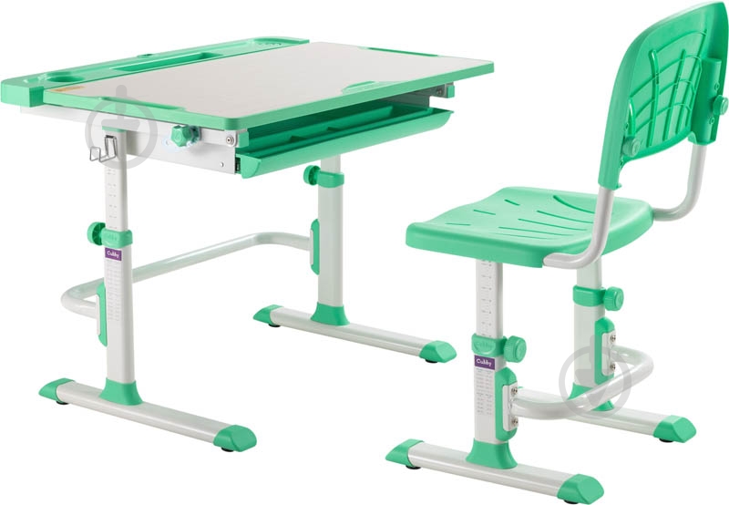 Комплект парта и стул-трансформер FunDesk Disa Green - фото 1 Комплект парта и стул-трансформер FunDesk Disa Green - фото 1