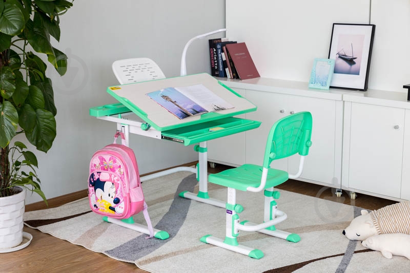 Комплект парта и стул-трансформер FunDesk Disa Green - фото 36 Комплект парта и стул-трансформер FunDesk Disa Green - фото 36