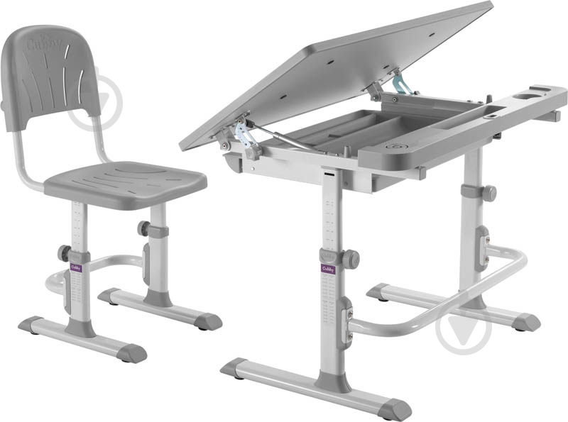Комплект парта и стул-трансформер FunDesk Disa Grey - фото 4 Комплект парта и стул-трансформер FunDesk Disa Grey - фото 4