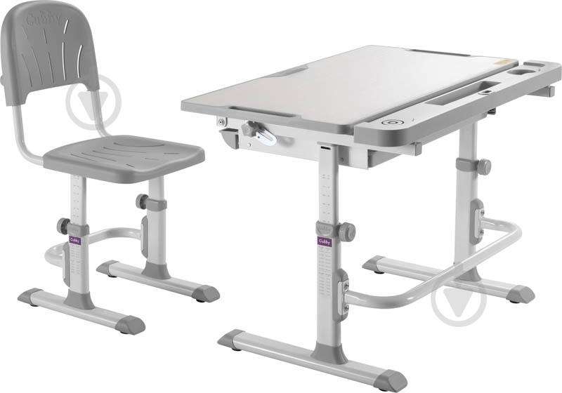 Комплект парта и стул-трансформер FunDesk Disa Grey - фото 3 Комплект парта и стул-трансформер FunDesk Disa Grey - фото 3