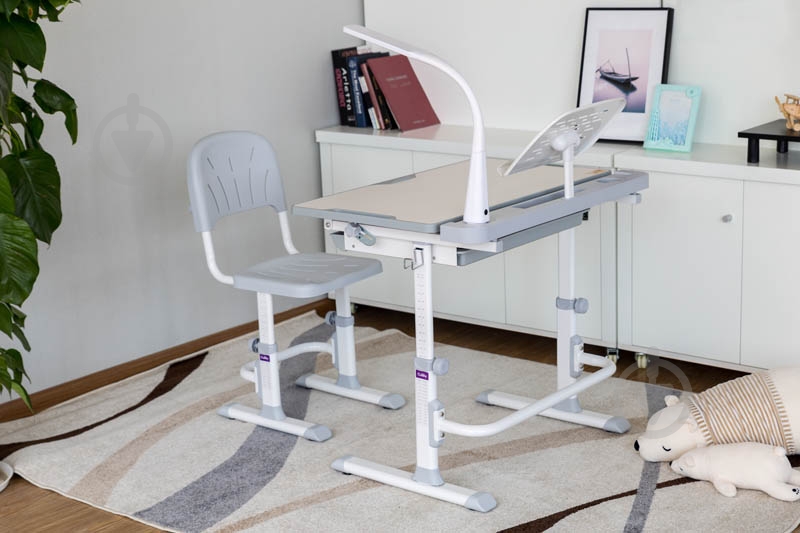 Комплект парта и стул-трансформер FunDesk Disa Grey - фото 38 Комплект парта и стул-трансформер FunDesk Disa Grey - фото 38