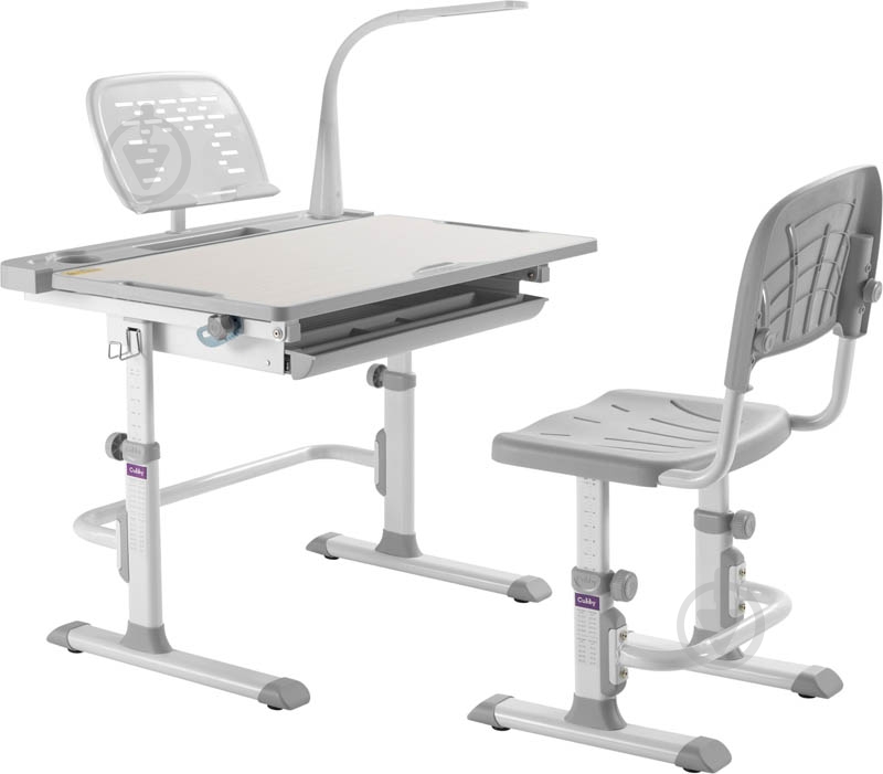 Комплект парта и стул-трансформер FunDesk Disa Grey - фото 39 Комплект парта и стул-трансформер FunDesk Disa Grey - фото 39