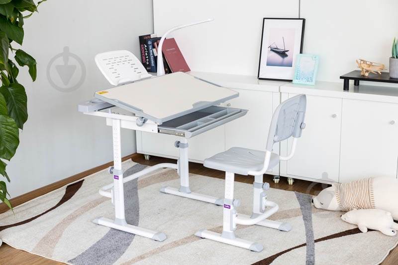 Комплект парта и стул-трансформер FunDesk Disa Grey - фото 36 Комплект парта и стул-трансформер FunDesk Disa Grey - фото 36