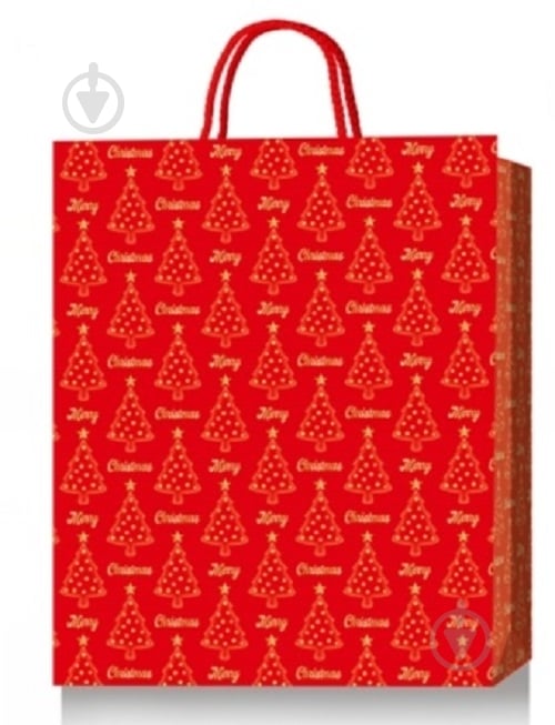 Пакет подарочный L 31х42х12 см красный с золотом Buromax - фото 1 Пакет подарочный L 31х42х12 см красный с золотом Buromax - фото 1