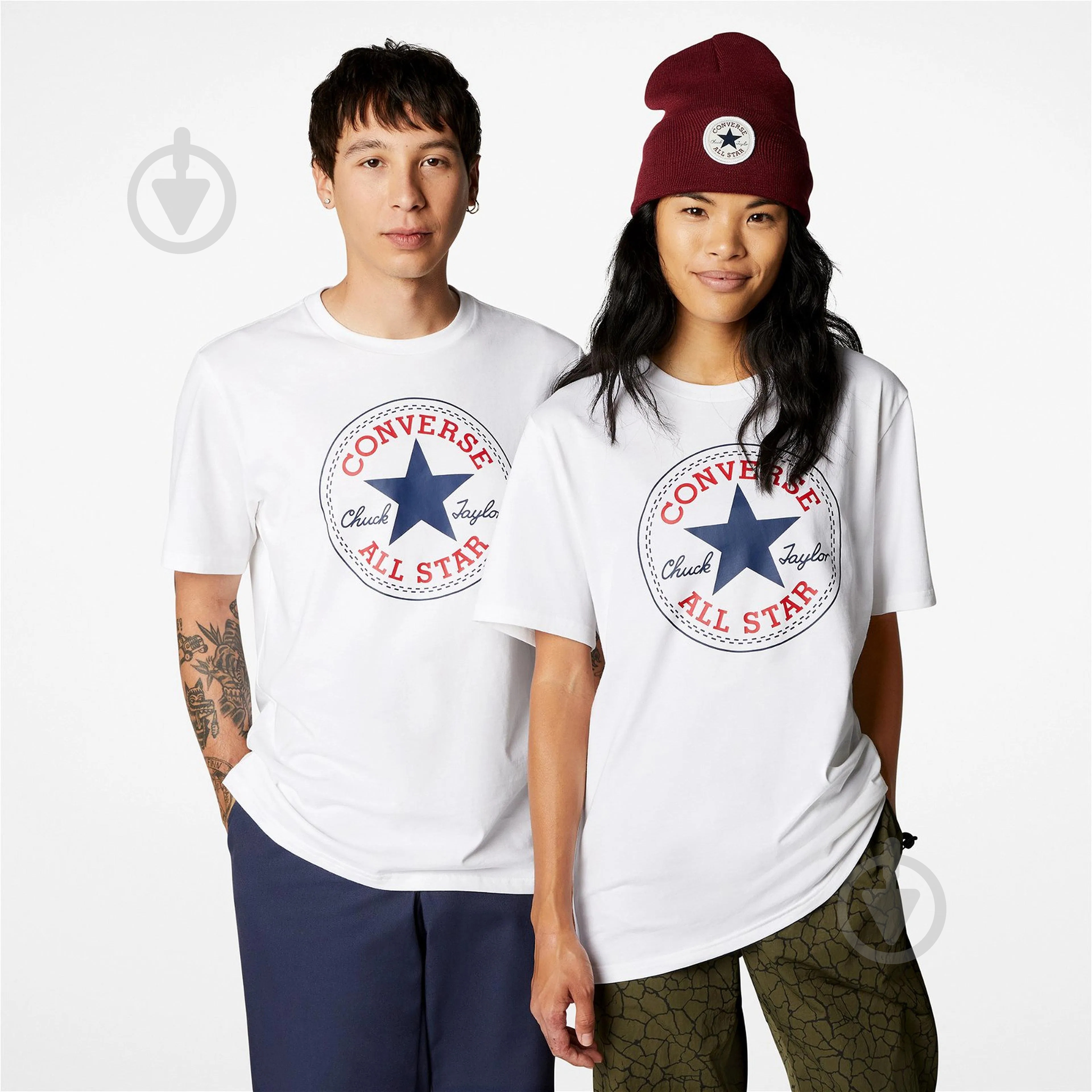 Футболка Converse Chuck Patch Tee 10025459-102 р.XS белый - фото 1