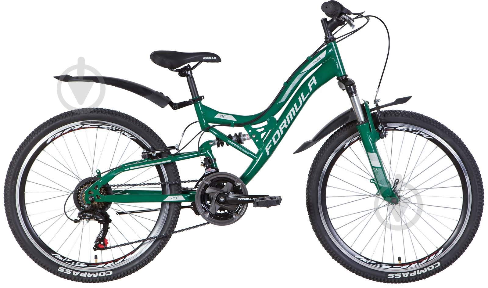 Велосипед Formula 24" 14"(36 см) ATLAS OPS-FR-24-330 зеленый - фото 1